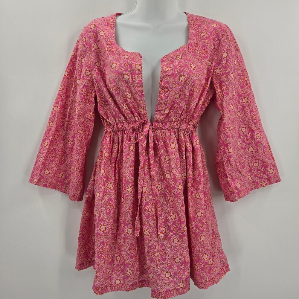 J.Crew Women Vtg 90s Y2K Preppy Cottage Coastal Dopamine Floral Babydoll Top M